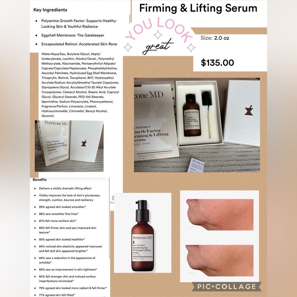 Perricone MD HIGH POTENCY Growth Factor Firming & Lifting Serum